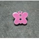 Bouton papillon rose 15mm 