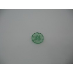 Bouton cratère translucide  2  vert 13mm