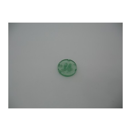 Bouton cratère translucide  2  vert 13mm
