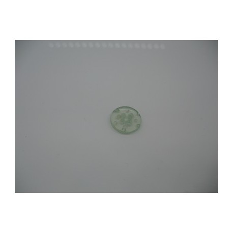 Bouton cratère translucide  3  amande 13mm