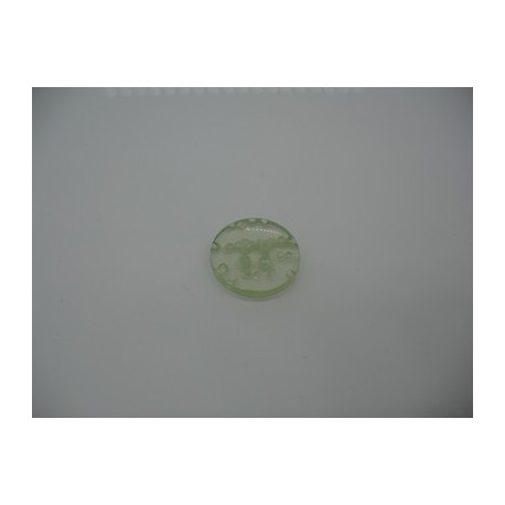 Bouton cratère translucide  4  amande 15mm