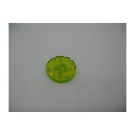 Bouton cratère translucide  5  anis 18mm
