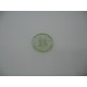 Bouton cratère translucide  7  écru 18mm