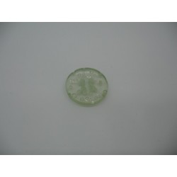 Bouton cratère translucide  7  écru 18mm