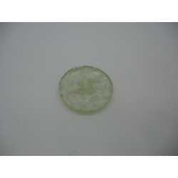 Bouton cratère translucide  8  écru 23 mm