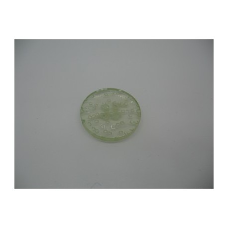 Bouton cratère translucide  8  écru 23 mm