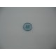 Bouton cratère translucide  9  turquoise 13mm