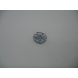 Bouton cratère translucide  10  azur 13mm