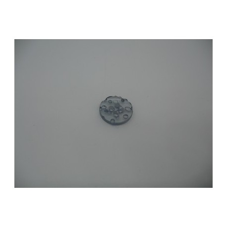 Bouton cratère translucide  10  azur 13mm