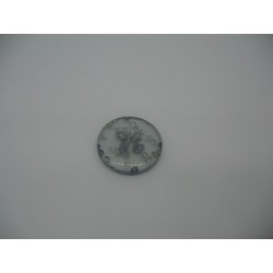 Bouton cratère translucide  11   azur 18mm