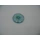 Bouton cratère translucide  13  vert d'eau 23mm