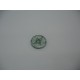 Bouton cratère translucide  14  vert d'eau 15mm