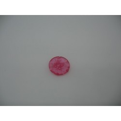 Bouton cratère translucide  15  rosé 13mm