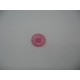 Bouton cratère translucide  16  rosé clair 13mm