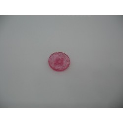 Bouton cratère translucide  16  rosé clair 13mm