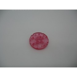 Bouton cratère translucide  18  rosé clair 18mm