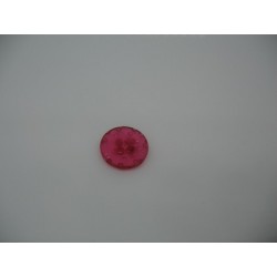 Bouton cratère translucide  19  fuschia 13mm