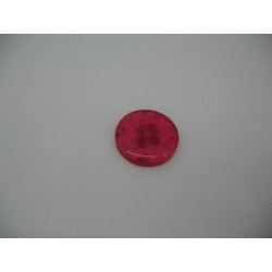 Bouton cratère translucide  20  fuschia 18mm