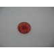 Bouton cratère translucide  21  rouge 18mm