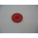 Bouton cratère translucide  22  rouge 23mm