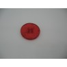 Bouton cratère translucide  22  rouge 23mm