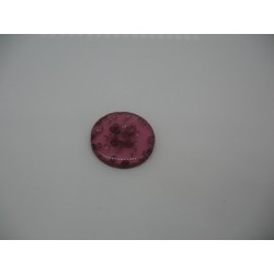 Bouton cratère translucide  24  violet 18mm