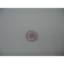 Bouton cratère translucide  25  lavande 13mm
