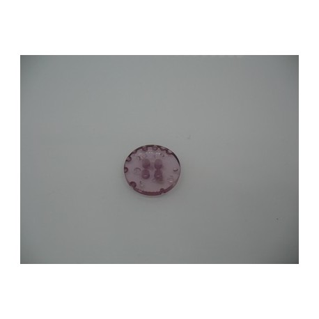 Bouton cratère translucide  26  lavande 15mm