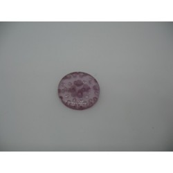 Bouton cratère translucide  27  lavande 18mm