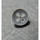 Bouton gris souris 4t trèfle 12mm