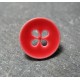 Bouton rouge 4t trèfle 15 mm b55