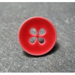 Bouton rouge 4t trèfle 15 mm b55