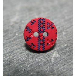 Bouton apache rouge bleu 12mm