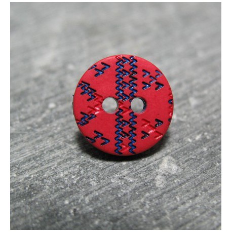 Bouton apache rouge bleu 12mm