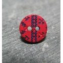 Bouton apache rouge bleu 12mm