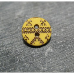 Bouton apache jaune noir 15mm