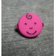 Bouton houpette fuschia 15 mm b21