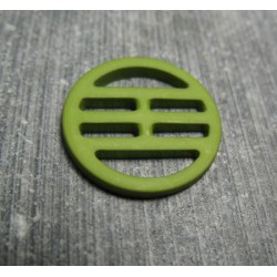 Bouton plaque verte 18mm 