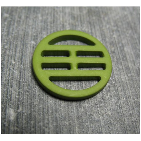 Bouton plaque verte 18 mm b72