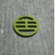 Bouton plaque verte 15 mm b72