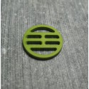 Bouton plaque verte 15mm