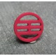 Bouton plaque fuschia 15mm