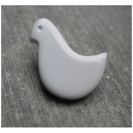 Bouton oiseau gris 18 mm b72