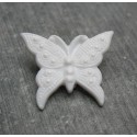 Bouton papillon blanc cassé  25 mm b72