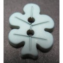 Bouton feuille gris bleu 18 mm b33