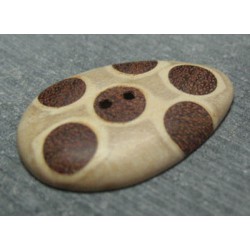 Bouton bois oeuf mastic 36mm