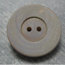 Bouton buis gris bleu 27mm  