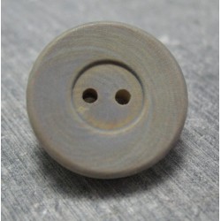 Bouton buis gris bleu 22mm  